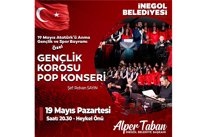 19 Mayıs Atatürk'ü Anma ve Gençlik Spor Bayramı Özel Gençlik Korosu Pop Konseri